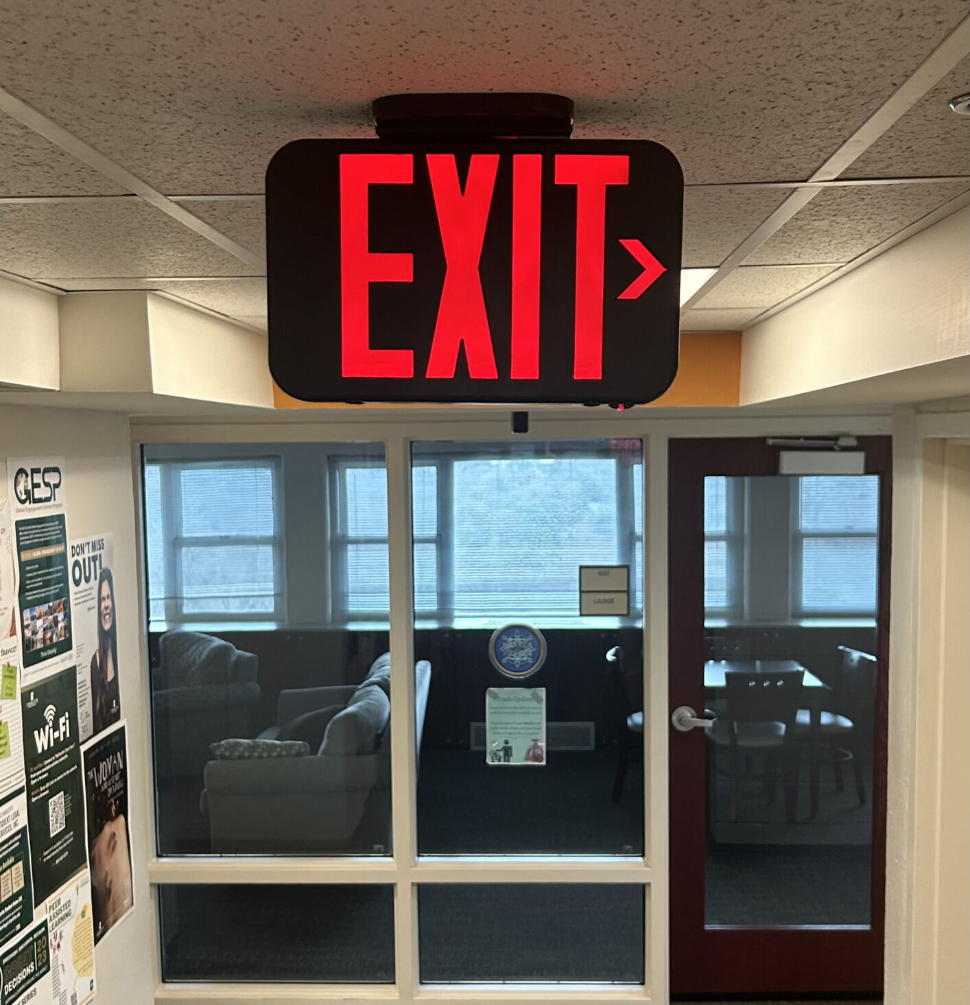Exit Sign In Hall Opinion: Better surveillance can reduce vandalism in residence halls ...