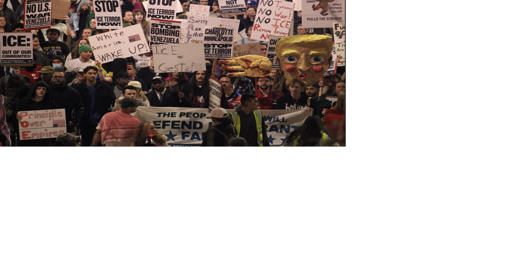 Hundreds protest in Charlotte amid national backlash to Minneapolis ICE shooting