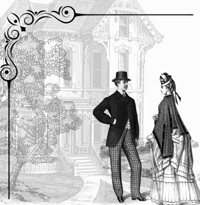Graphic of a Victorian Couple