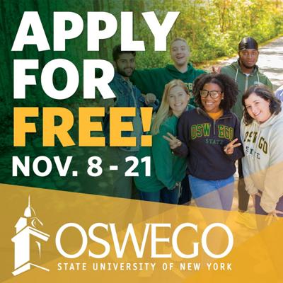 SUNY Oswego launches free application weeks and 'Free Tuition Plus ...
