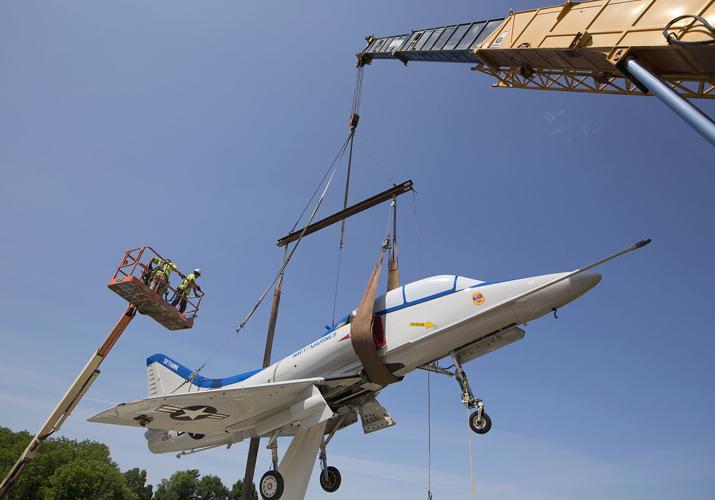 Skyhawk plane on display; Brasher Falls dedication set News