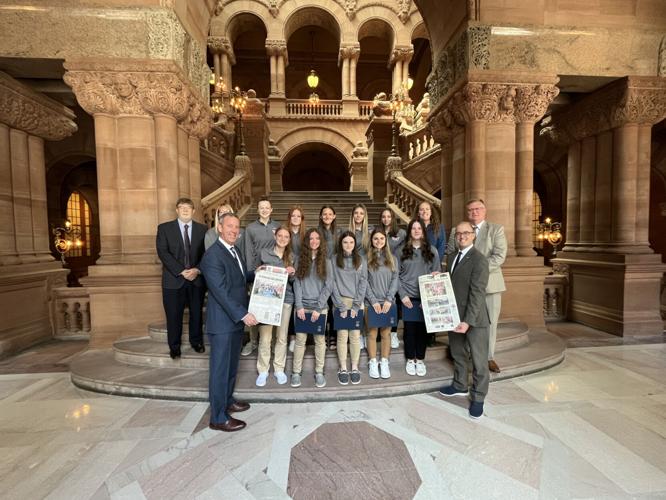 Hammond Central girls varsity basketball team visits Albany after