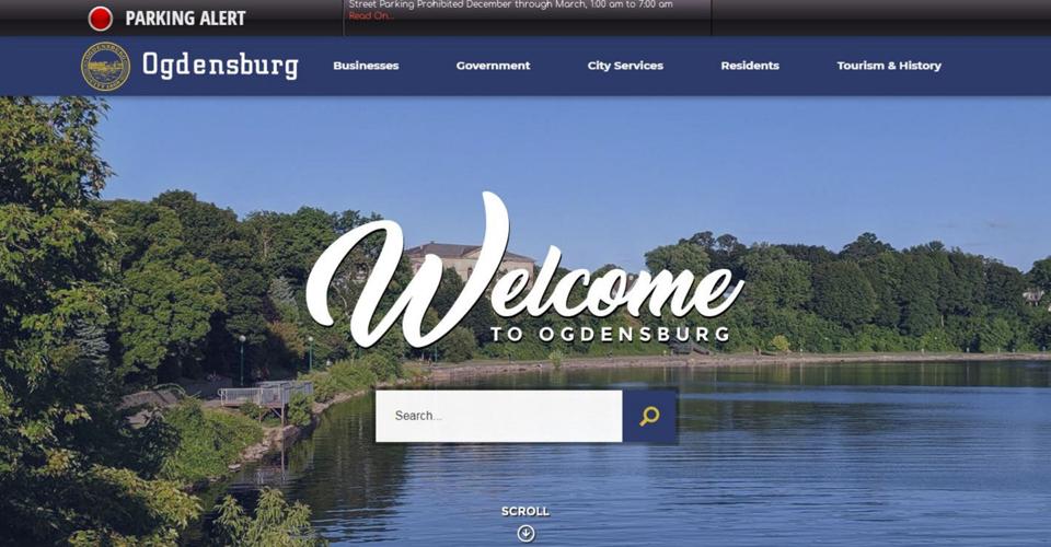 City of Ogdensburg official website redesigned St. Lawrence County