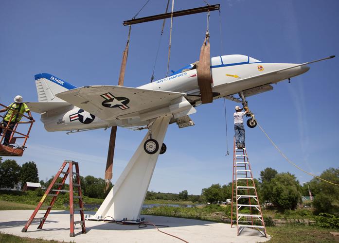 Skyhawk plane on display; Brasher Falls dedication set News