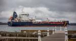 Sighting of liquid natural gas-powered vessel gives area peek at cleaner option in shipping