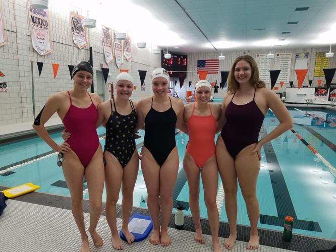 Oswego, Mexico high school girls swim teams combine forces