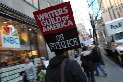 Hollywood writers strike for better pay