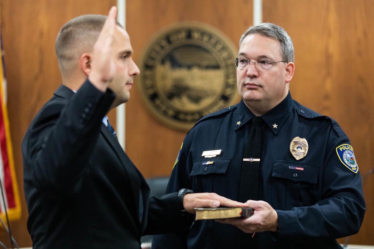 PHOTOS Five Watertown police officers take their oath of office