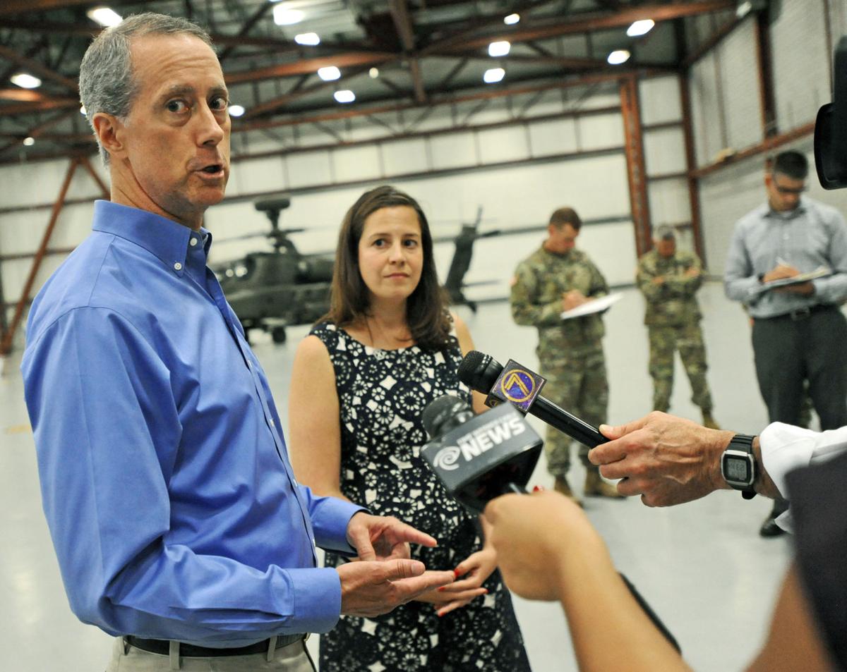 House chair discusses missile site during Drum visit