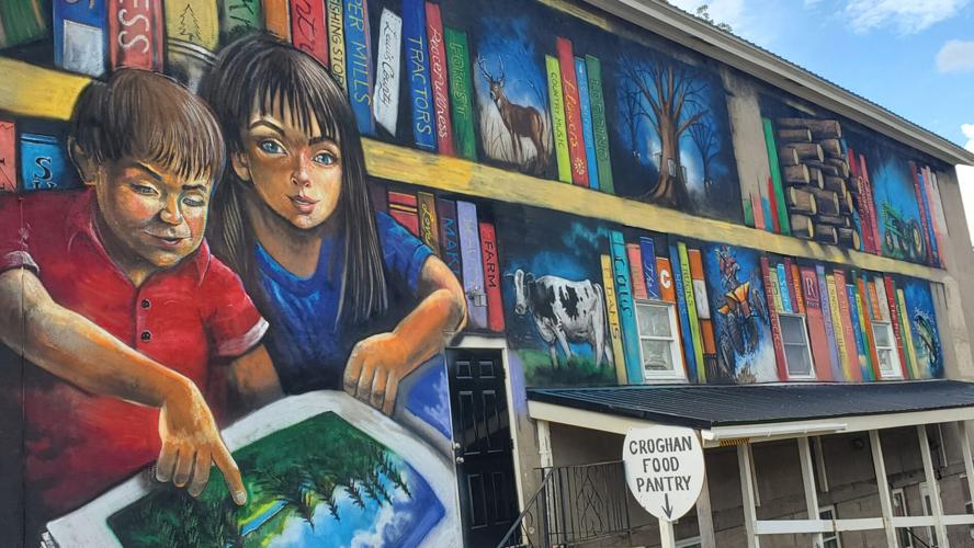 “Lewis Countyisms” featured on massive mural at Croghan library