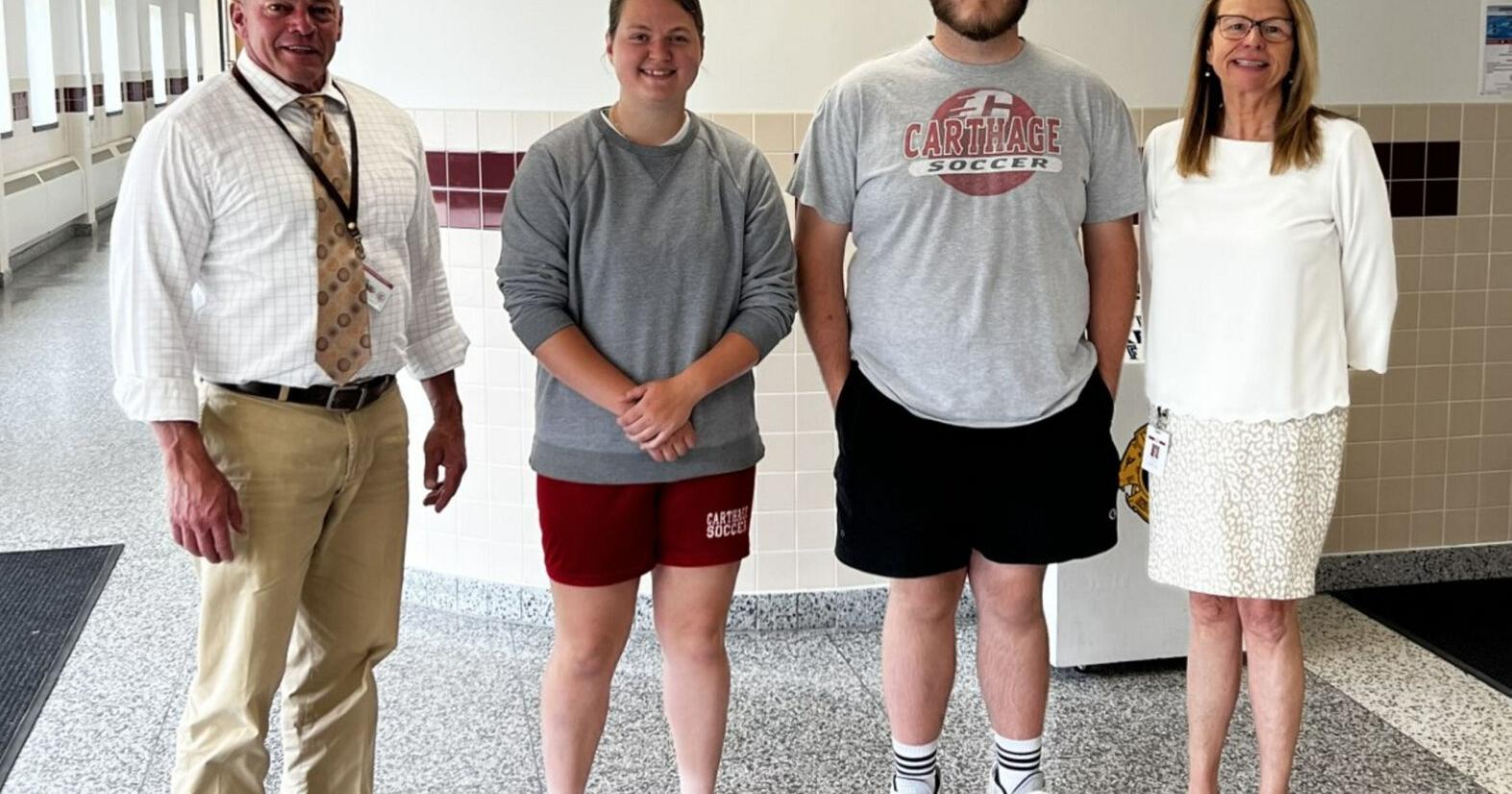 Tuttle and Creasman June Elks Students of the Month - Vimarsana News