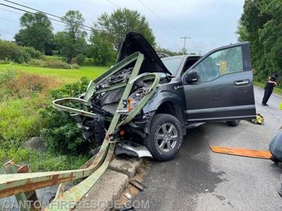 Retired firefighter extinguishes burning truck in Canton with driver ...