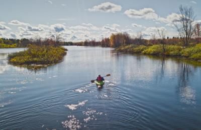 Peaceful paddling on the Raquette River