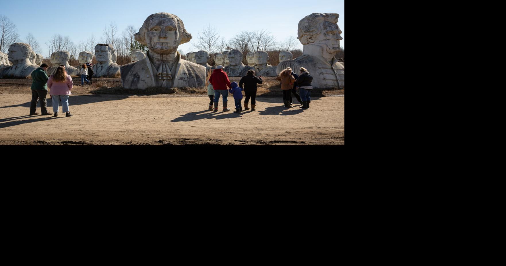 What 42 massive and decaying presidential heads say about America