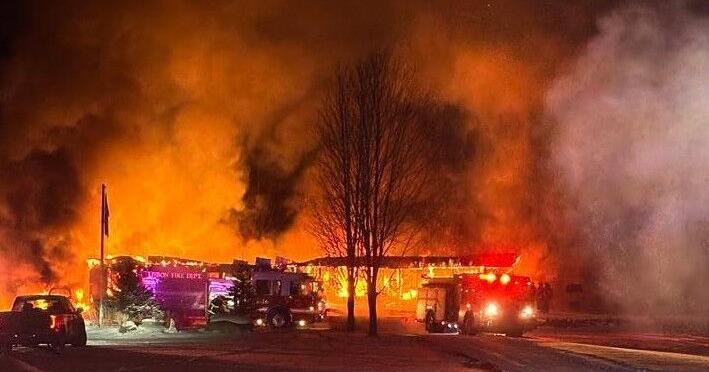 Firefighters contend with freezing conditions at Lisbon house fire