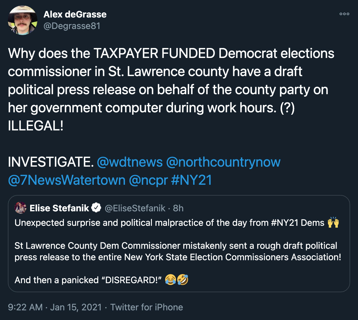 Stefanik Adviser Calls For Resignation Of St Lawrence County Democratic Elections Commissioner St Lawrence County Nny360 Com Stefanik Adviser Calls For Resignation Of St Lawrence County Democratic Elections Commissioner St Lawrence County Nny360 Com