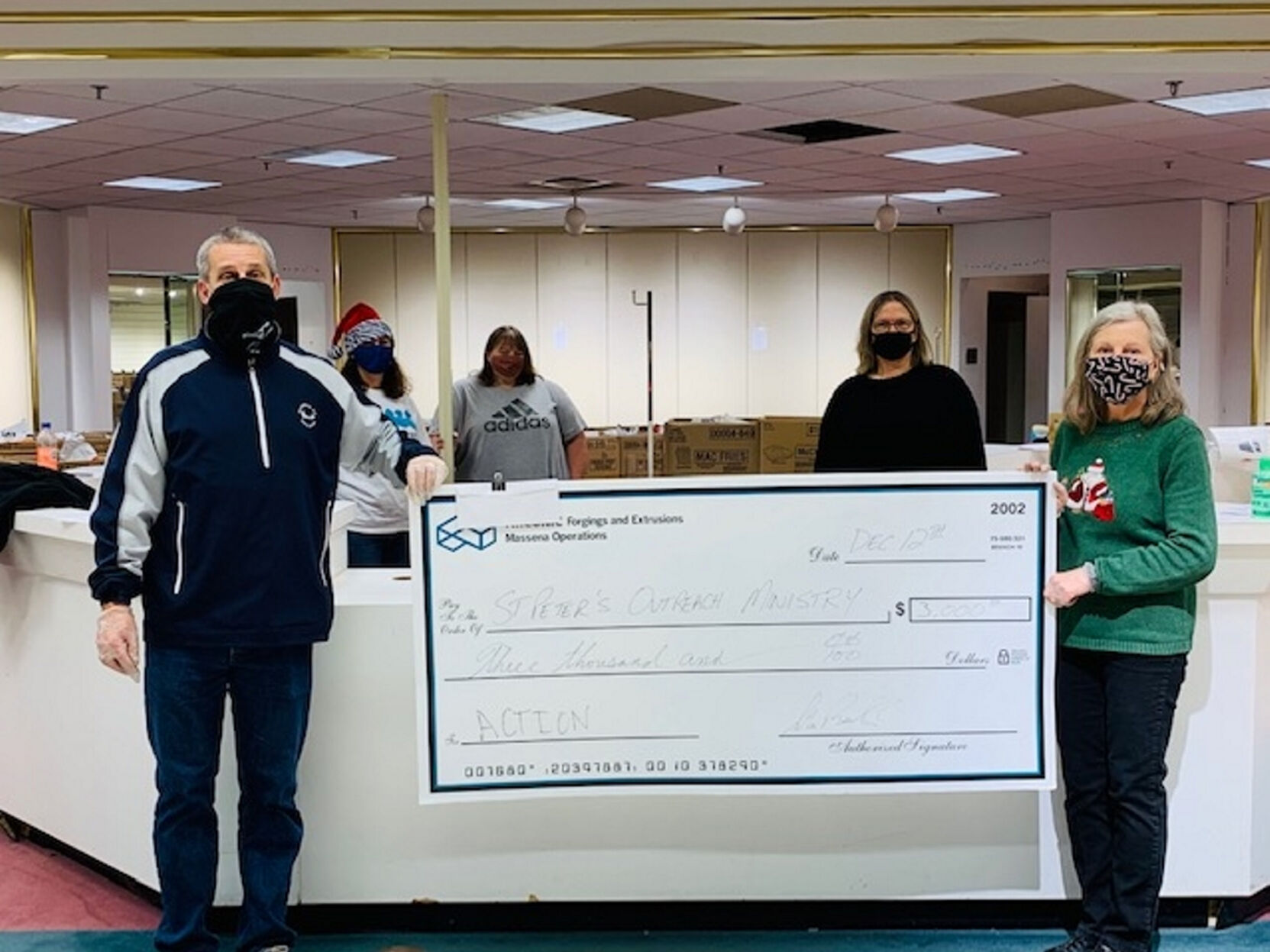Arconic Action Grant assists St. Peter's Outreach Ministry Christmas Program | St. Lawrence County - Vimarsana News