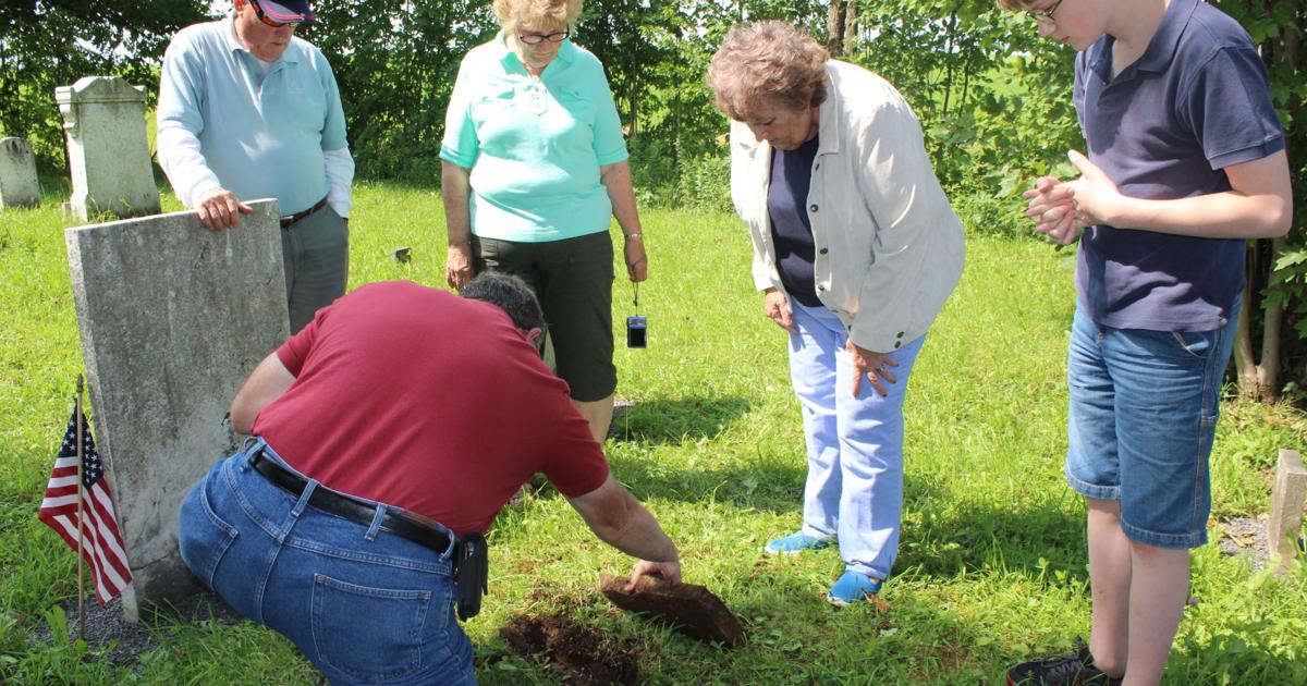 Volunteers working to rehabilitate historic Pinckney Corners Cemetery