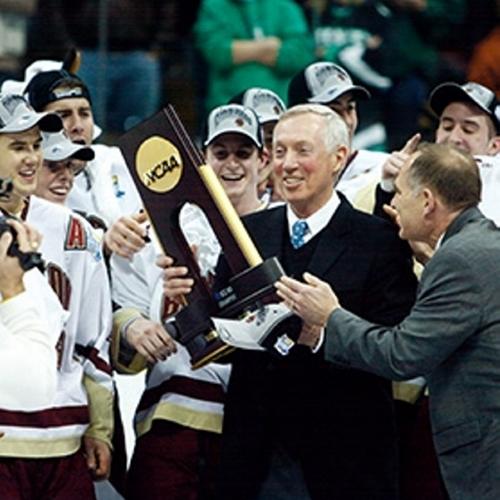 Jerry York retired after 28 years as men's hockey coach at BC.