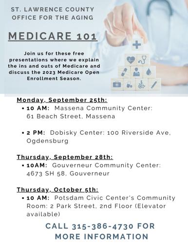 Office for the Aging hosting free Medicare 101 presentations | Public  Service News | nny360.com