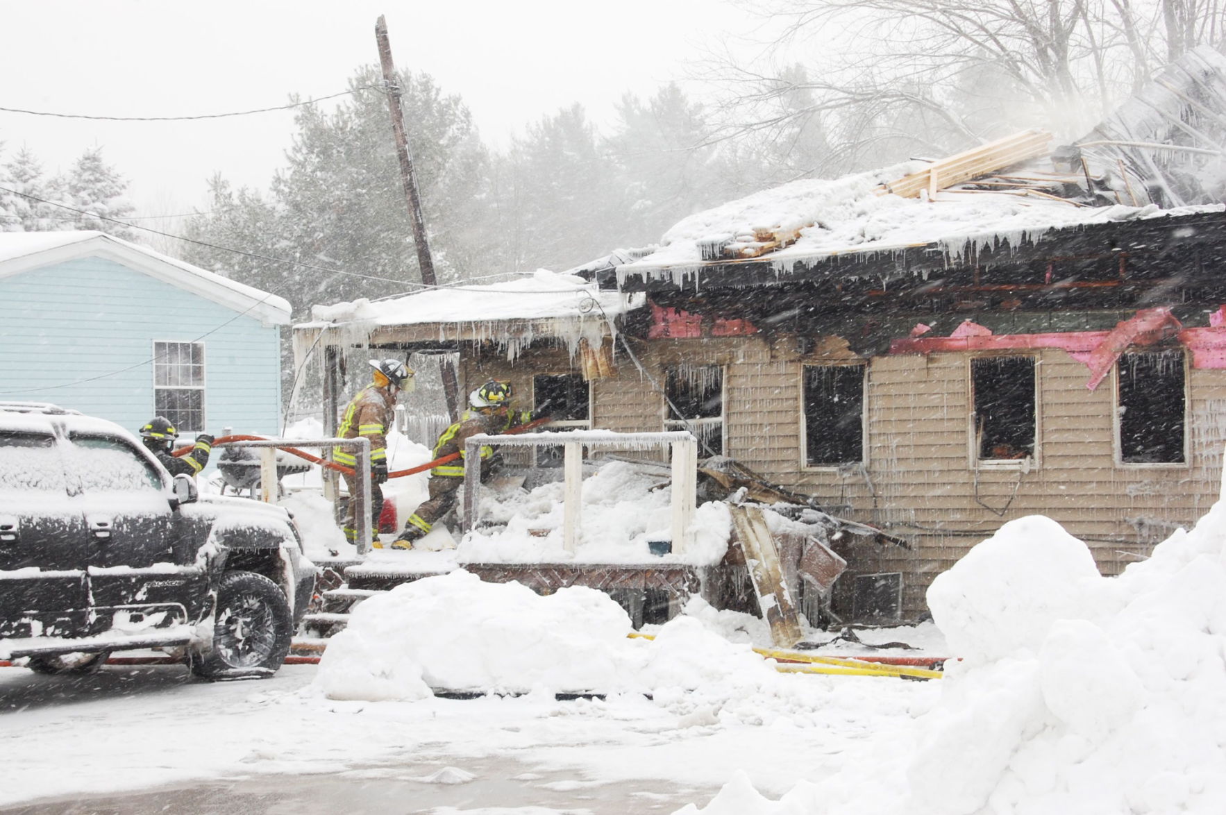 Firefighters Battle Two Blazes — And The Cold | News | Nny360.com