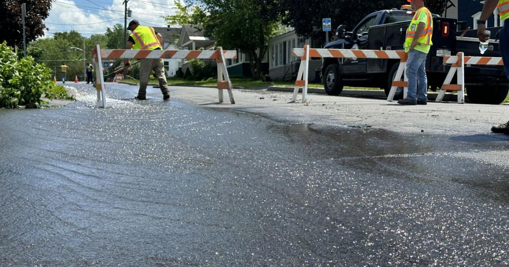 Franklin Street floods in Watertown from burst water main - Vimarsana News