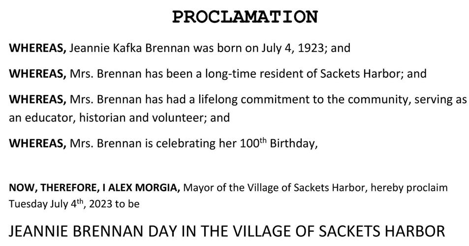 Sackets Harbor community patriot, historian turns 100 on July 4