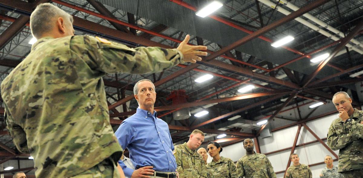 House chair discusses missile site during Drum visit