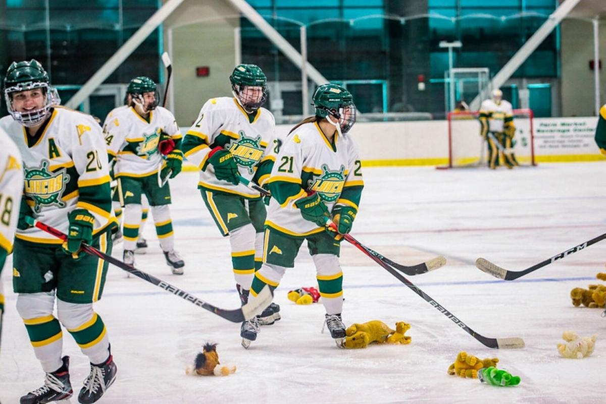 Laker hockey squads bring the “Teddy Bear Toss” back to the ice