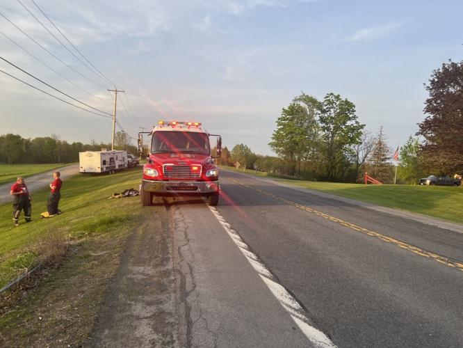 Mannsville firefighters contain Route 11 shed fire
