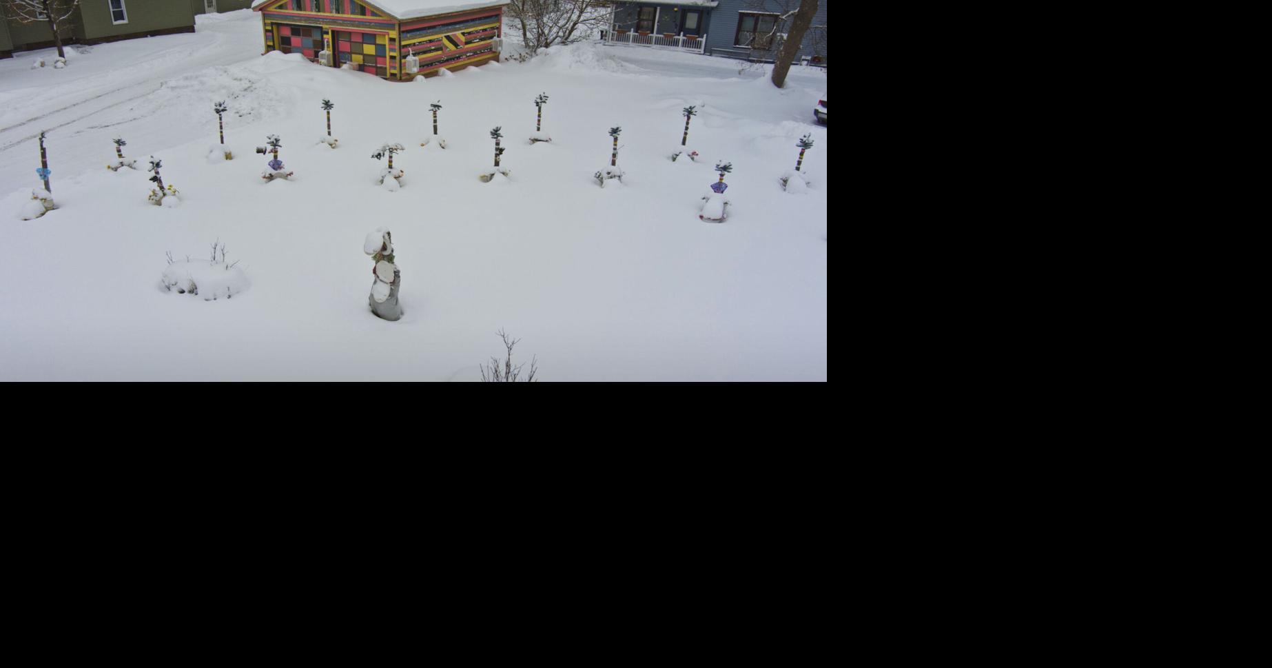PHOTO Potsdam toilet garden in winter St. Lawrence County