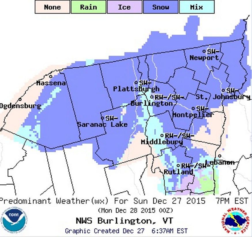 National Weather Service Warns Franklin St Lawrence County
