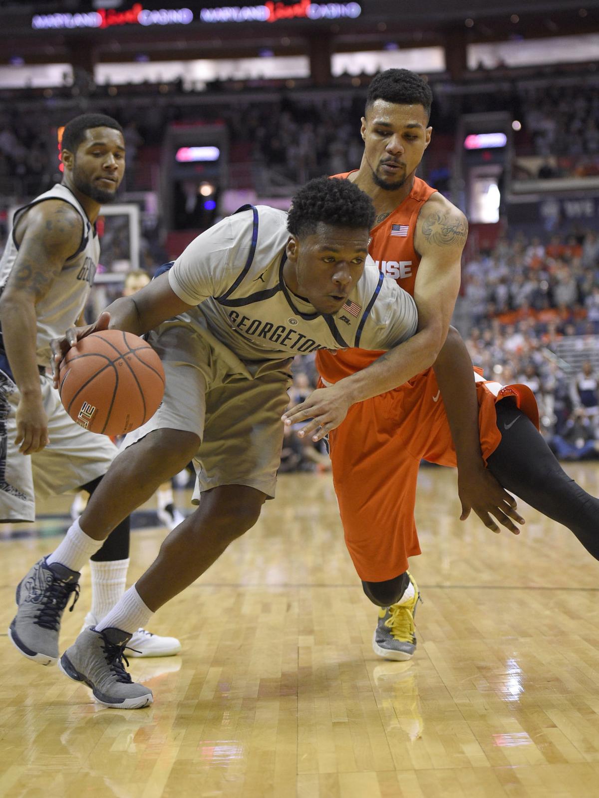 College Basketball Georgetown Beats No 14 Syracuse Sports