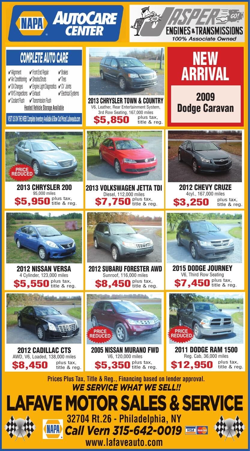 Lafave Auto Print Ads Nny360 Com