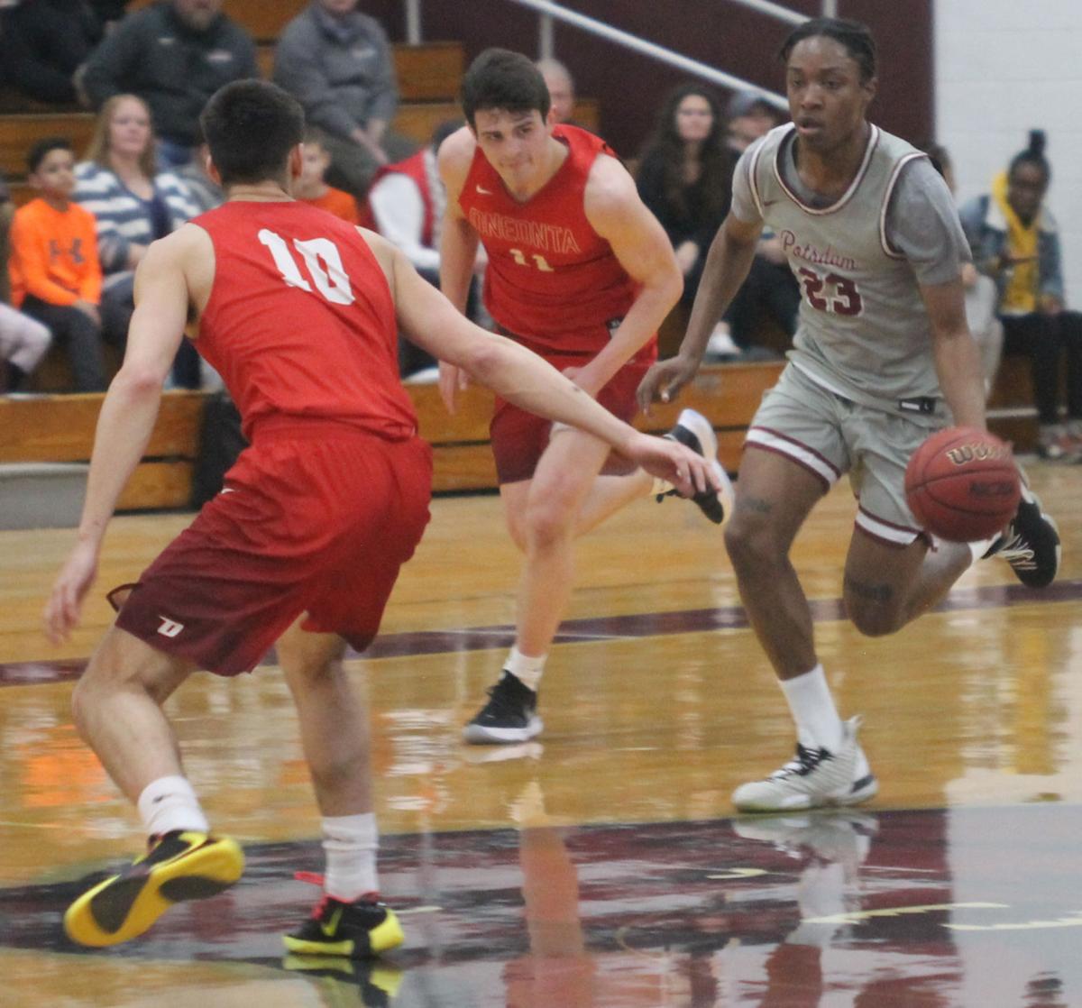 Suny Potsdam Men S Basketball Overcomes Oneonta Clarkson Falls To