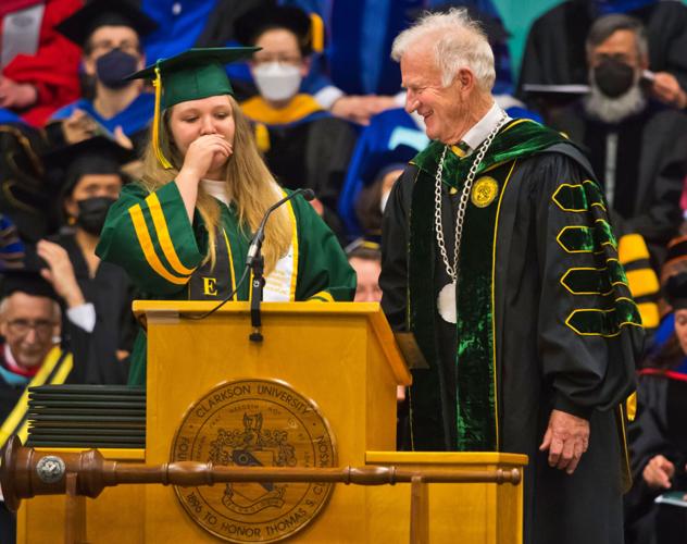 Class of 2022 honored as Collins officiates final Clarkson University