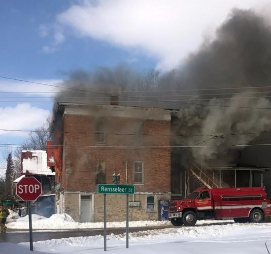 11 displaced by fire that destroyed Rensselaer Falls apartment building