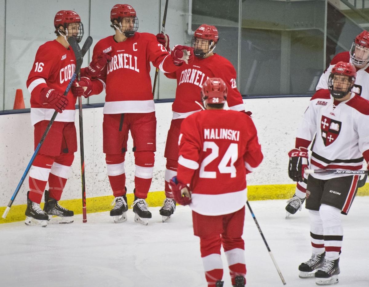 college hockey cornell shakes st lawrence with second period surge video college sports nny360 com