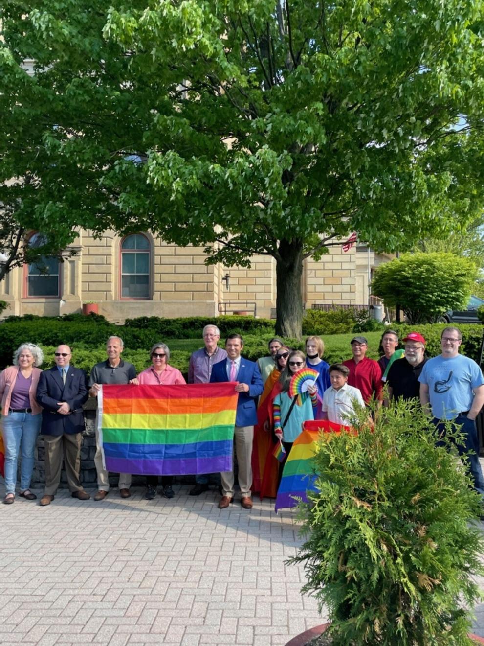 PHOTO Oswego mayor, LGBTQ community raise Pride Flag in city for Pride