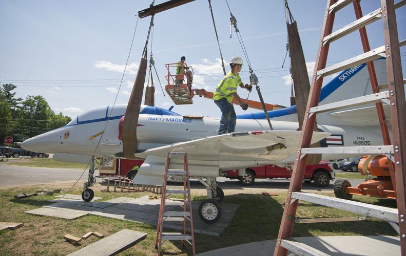 Skyhawk plane on display; Brasher Falls dedication set News