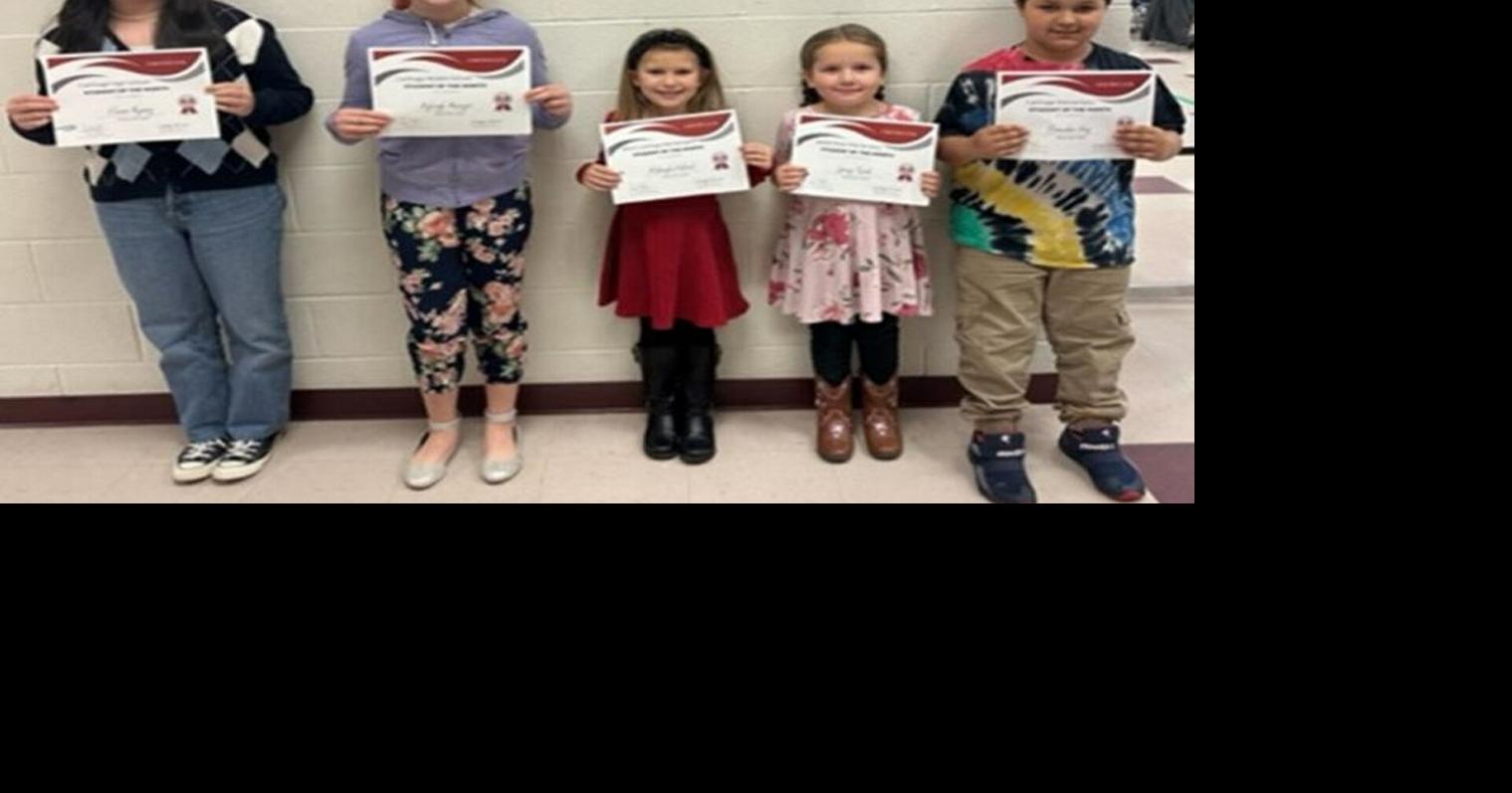 Carthage school board honors December Students of the Month Education