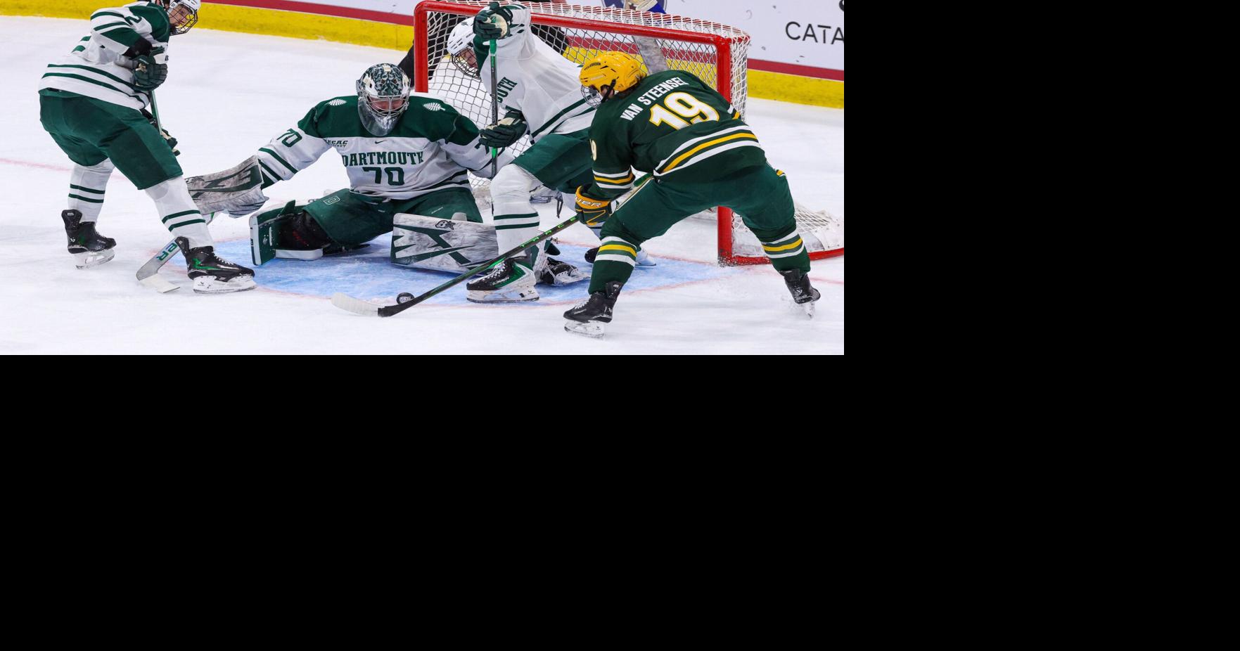 College hockey: Croteau, Dartmouth blank Clarkson in ECAC men’s semifinal in Lake Placid