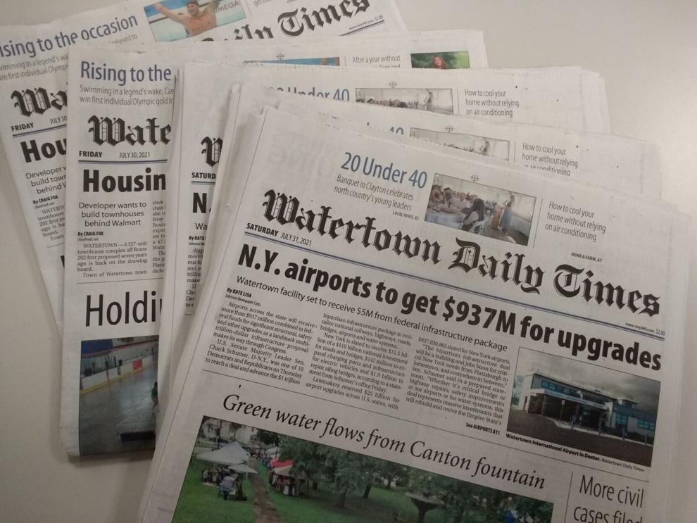 News sections of the Watertown Daily Times will not be delivered Sunday Community Notes