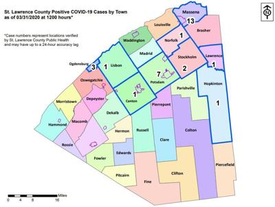 st lawrence county map Number Of Covid 19 Cases In St Lawrence County Reaches 30 st lawrence county map