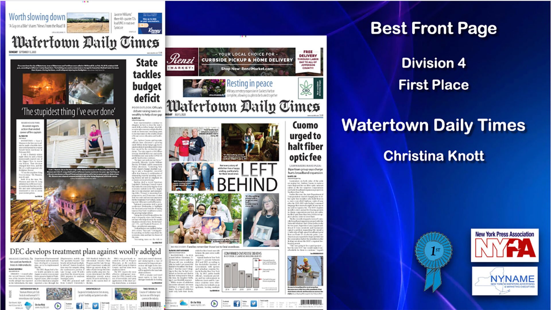 Northern New York Newspapers wins 16 awards in 2020 NYPA Better Newspaper Contest - Vimarsana News