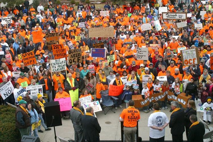OCF Rally Attendees "Save Our Prison!" News