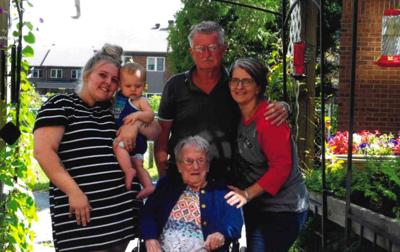Five generations of Enslow family gather