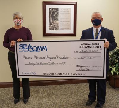 SeaComm completes $25,000 pledge to Massena Memorial