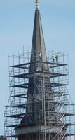Maze of scaffolding emerges for Watertown’s First Presbyterian steeple restoration