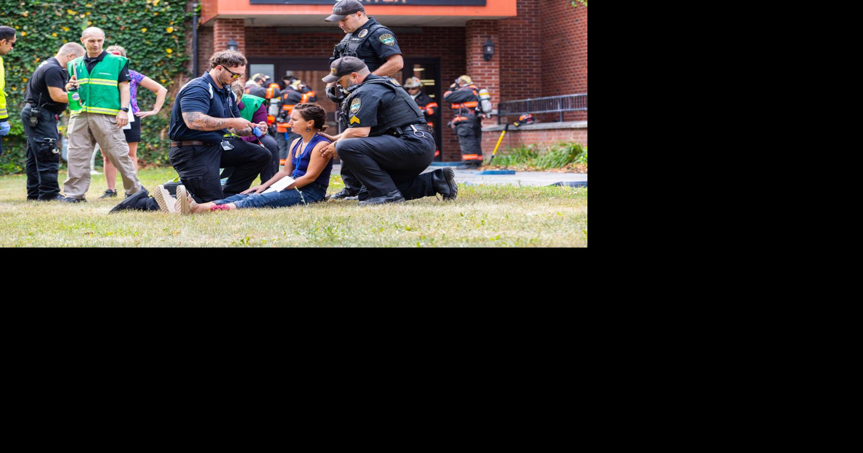 First responders converge on SUNY Potsdam campus for hazmat fire drill